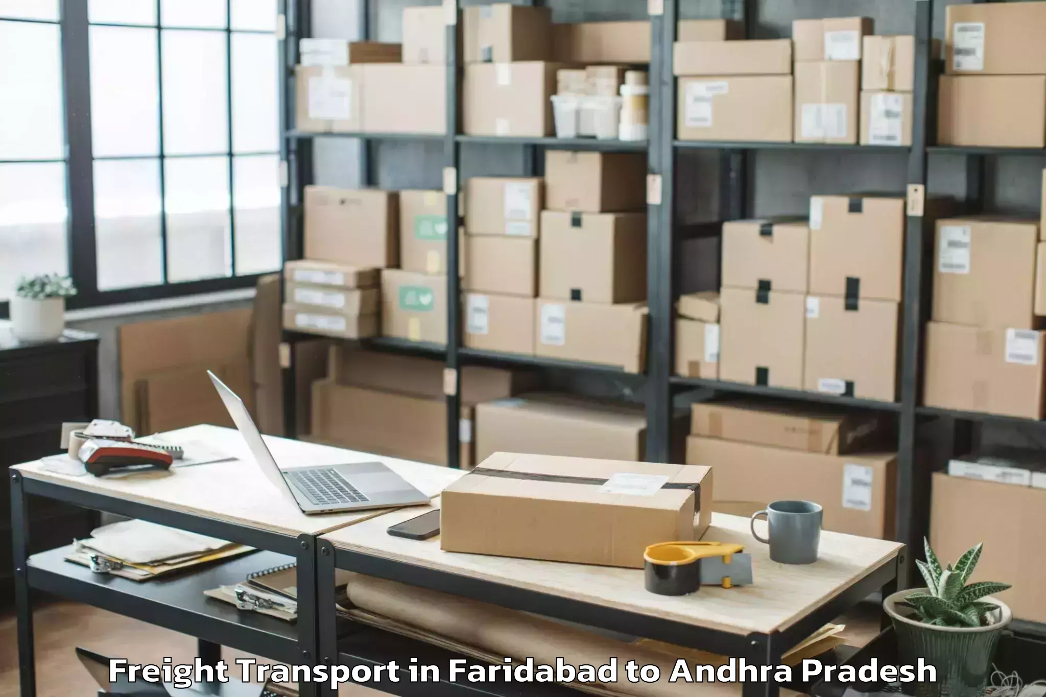 Easy Faridabad to Zarugumilli Freight Transport Booking